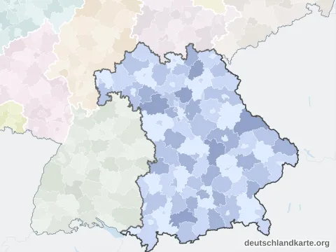 Karte von Bayern