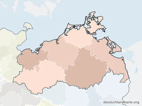 Karte von Mecklenburg-Vorpommern