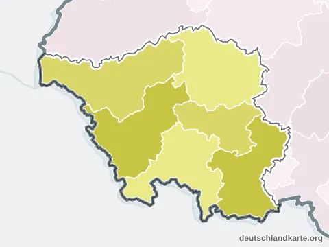 Karte des Saarlandes