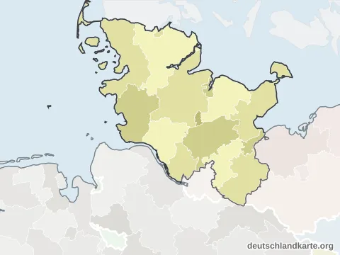 Karte von Schleswig-Holstein