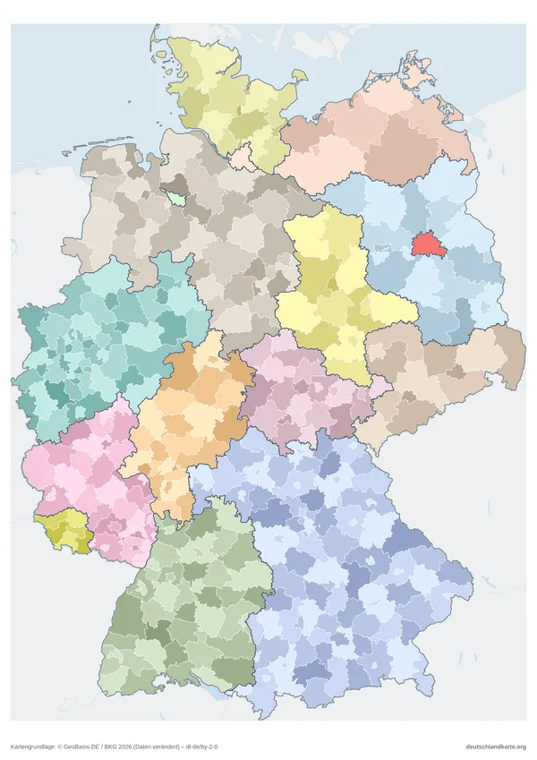 Vorschau: Deutschlandkarte der Landkreise