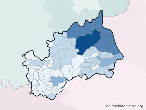 Vorschau: Einwohnerkarte vom Landkreis Ahrweiler