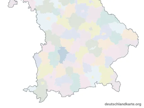 Vorschau: Karte im Bundesland vom Landkreis Aichach-Friedberg