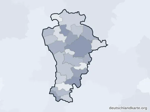 Vorschau: Ortskarte vom Landkreis Aichach-Friedberg