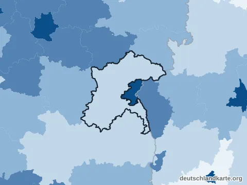 Vorschau: Bevölkerungsdichte vom Alb-Donau-Kreis