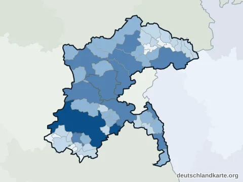 Vorschau: Einwohnerkarte vom Alb-Donau-Kreis