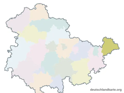 Vorschau: Karte im Bundesland vom Landkreis Altenburger Land