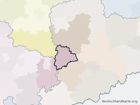 Vorschau: Nachbarkreiskarte vom Landkreis Altenburger Land