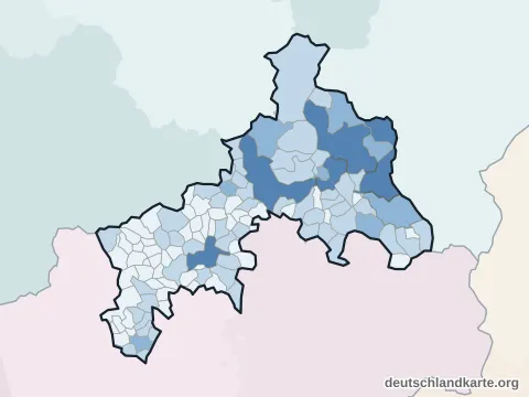Vorschau: Einwohnerkarte vom Landkreis Altenkirchen (Westerwald)
