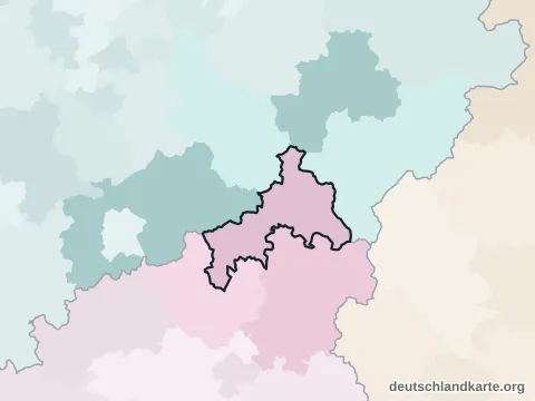 Vorschau: Nachbarkreiskarte vom Landkreis Altenkirchen (Westerwald)