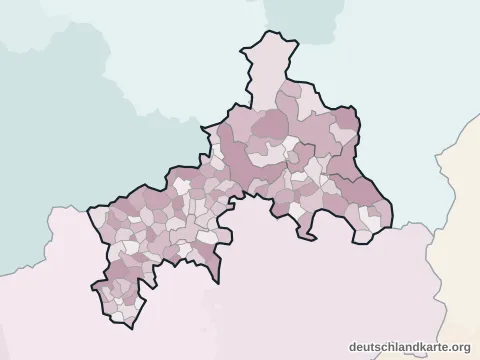 Vorschau: Ortskarte vom Landkreis Altenkirchen (Westerwald)