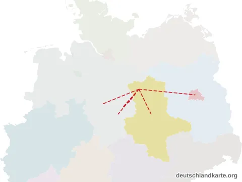 Vorschau: Entfernungskarte vom Altmarkkreis Salzwedel