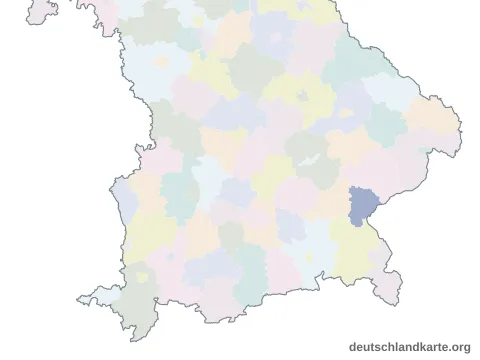 Vorschau: Karte im Bundesland vom Landkreis Altötting