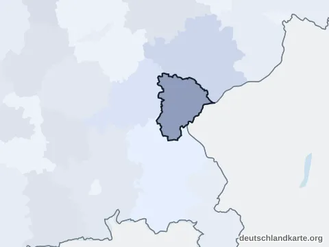 Vorschau: Nachbarkreiskarte vom Landkreis Altötting