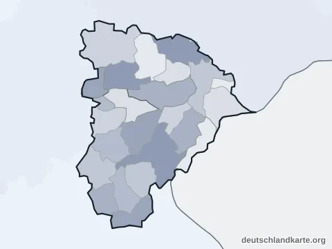 Vorschau: Ortskarte vom Landkreis Altötting