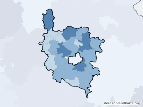 Vorschau: Einwohnerkarte vom Landkreis Amberg-Sulzbach