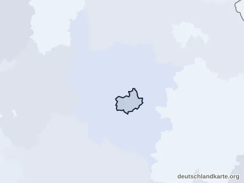 Vorschau: Nachbarkreiskarte von der kreisfreien Stadt Amberg