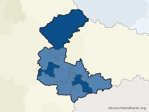 Vorschau: Einwohnerkarte vom Landkreis Anhalt-Bitterfeld