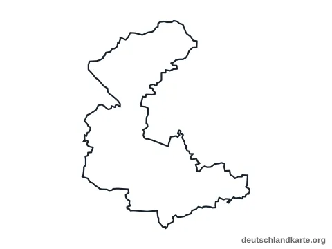 Vorschau: Umrisskarte vom Landkreis Anhalt-Bitterfeld