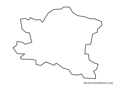 Vorschau: Umrisskarte von der kreisfreien Stadt Ansbach