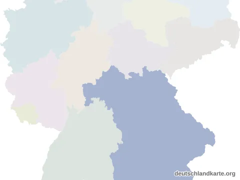 Vorschau: Lagekarte von der kreisfreien Stadt Aschaffenburg