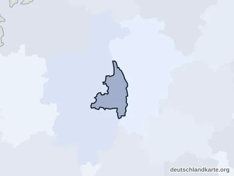 Vorschau: Nachbarkreiskarte von der kreisfreien Stadt Augsburg