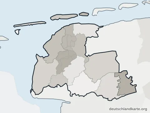 Vorschau: Verwaltungsgliederung vom Landkreis Aurich