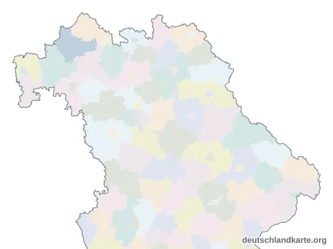 Vorschau: Karte im Bundesland vom Landkreis Bad Kissingen