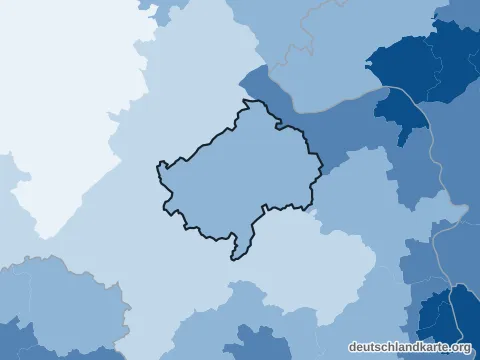 Vorschau: Bevölkerungsdichte vom Landkreis Bad Kreuznach