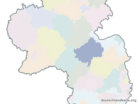Vorschau: Karte im Bundesland vom Landkreis Bad Kreuznach
