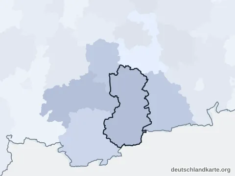 Vorschau: Nachbarkreiskarte vom Landkreis Bad Tölz-Wolfratshausen