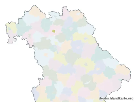 Vorschau: Karte im Bundesland von der kreisfreien Stadt Bamberg