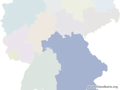 Vorschau: Lagekarte von der kreisfreien Stadt Bamberg