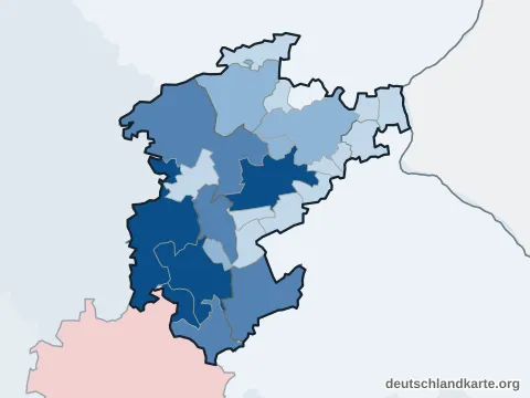 Vorschau: Einwohnerkarte vom Landkreis Barnim