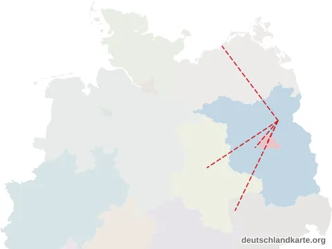 Vorschau: Entfernungskarte vom Landkreis Barnim