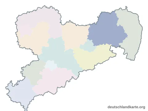 Karte: Landkreis Bautzen in Sachsen