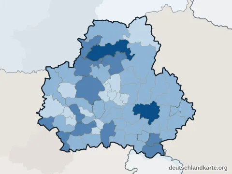 Einwohnerkarte: Landkreis Bautzen