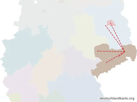 Entfernungskarte: Landkreis Bautzen