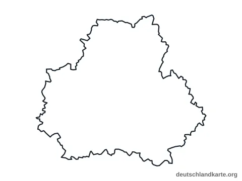 Umrisskarte: Landkreis Bautzen