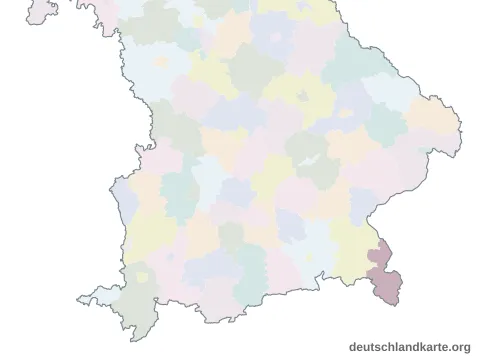 Vorschau: Karte im Bundesland vom Landkreis Berchtesgadener Land