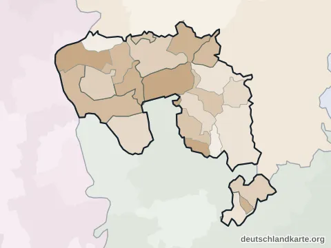 Vorschau: Ortskarte vom Landkreis Bergstraße