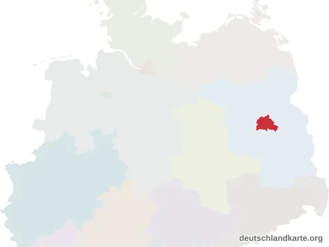 Vorschau: Lagekarte von der kreisfreien Stadt Berlin