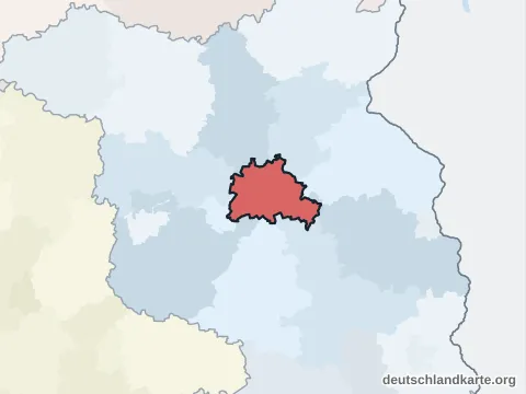 Nachbarkreiskarte: Kreisfreie Stadt Berlin