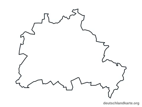 Vorschau: Umrisskarte von der kreisfreien Stadt Berlin