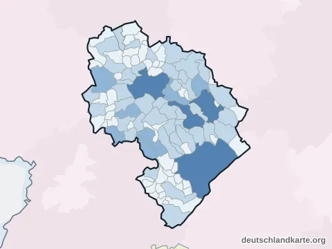 Vorschau: Einwohnerkarte vom Landkreis Bernkastel-Wittlich