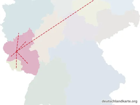 Vorschau: Entfernungskarte vom Landkreis Bernkastel-Wittlich