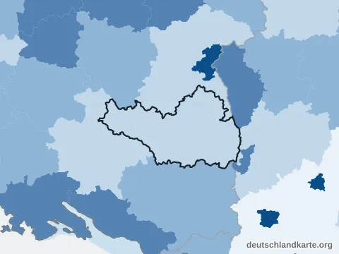 Vorschau: Bevölkerungsdichte vom Landkreis Biberach