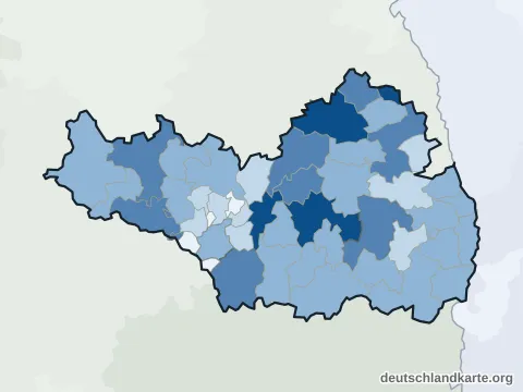 Vorschau: Einwohnerkarte vom Landkreis Biberach