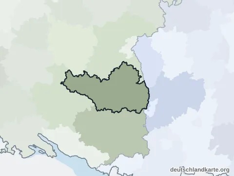 Vorschau: Nachbarkreiskarte vom Landkreis Biberach