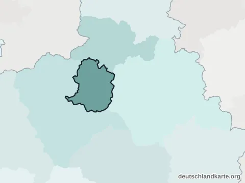 Vorschau: Nachbarkreiskarte von der kreisfreien Stadt Bielefeld